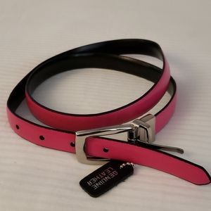 FREE w/purchase - Hot Pink Leather Belt